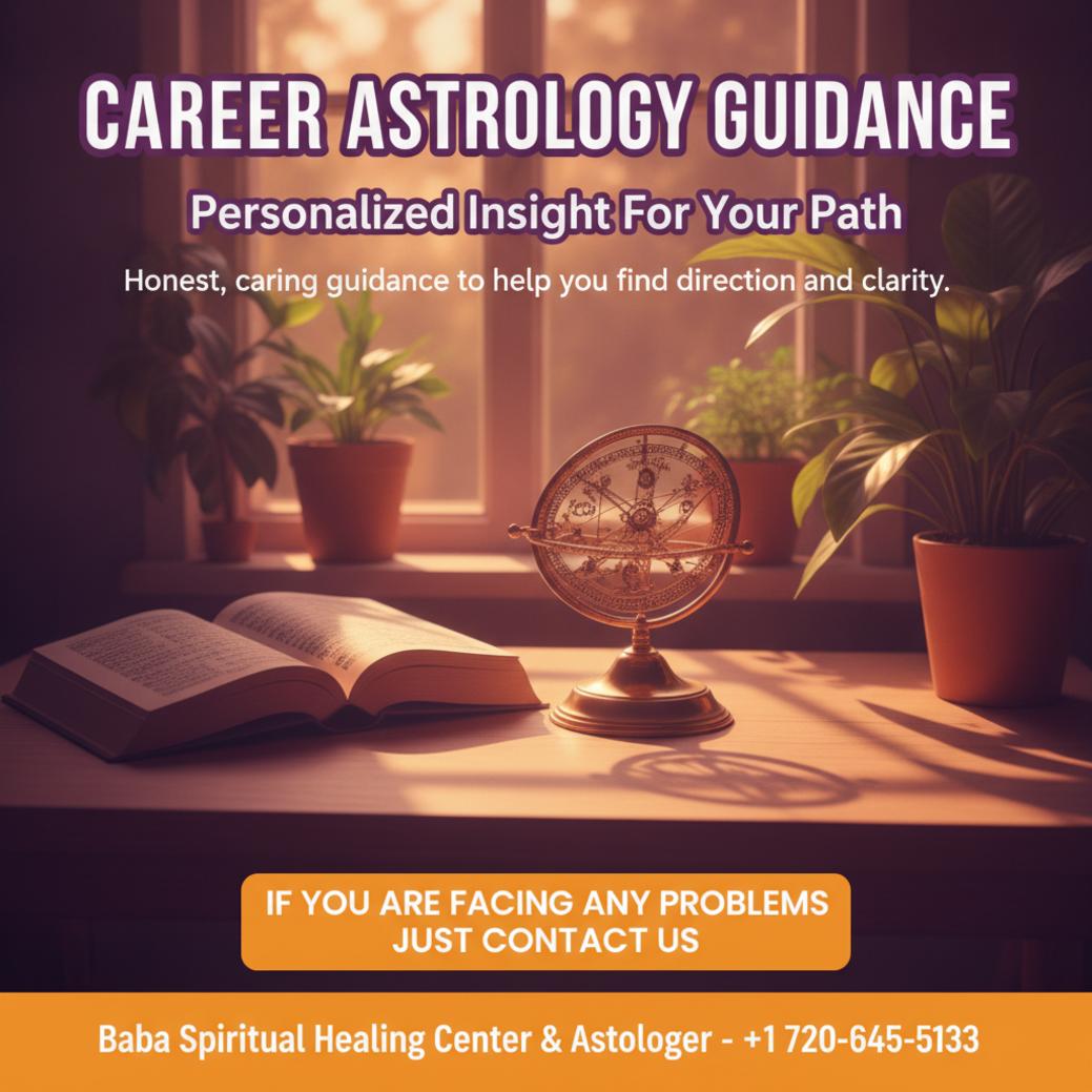 career astrology guidance setup with charts and books in Castle Rock calm room