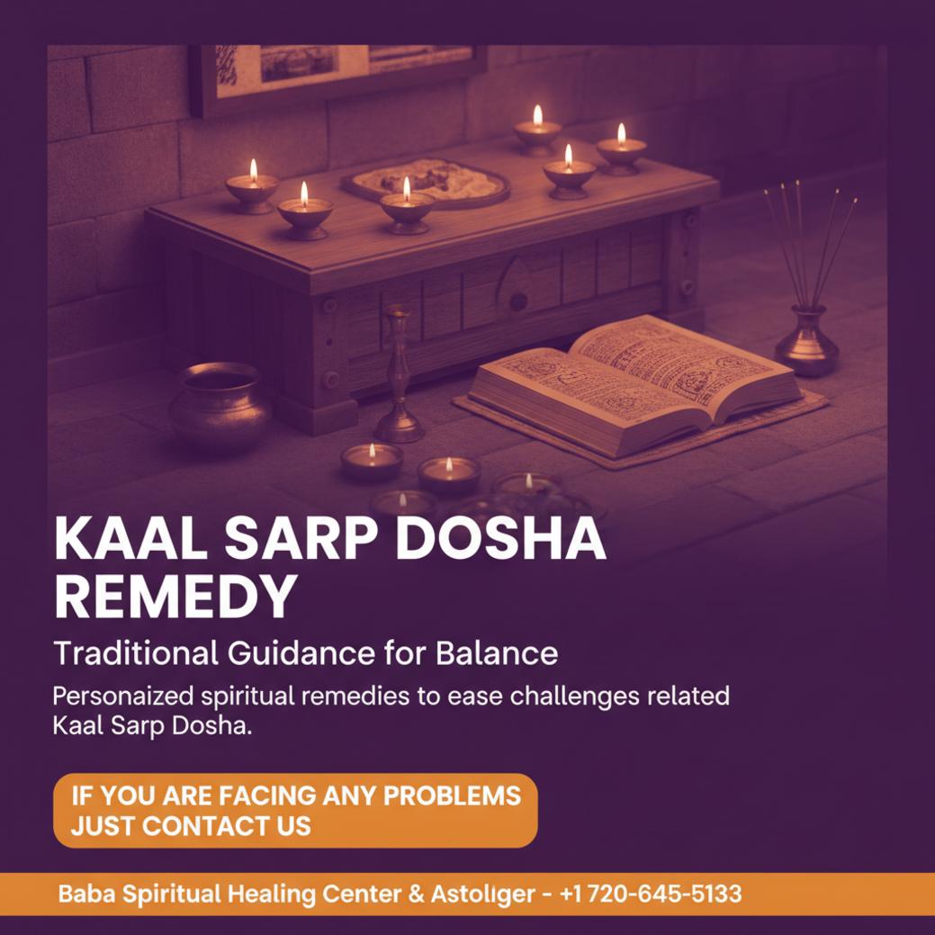 Traditional Kaal Sarp Dosha remedy altar with candles in Greenwood Village