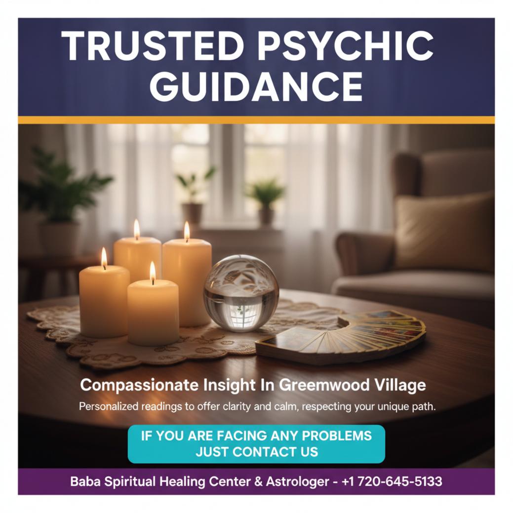Psychic reading setup with tarot and candles in Greenwood Village, CO