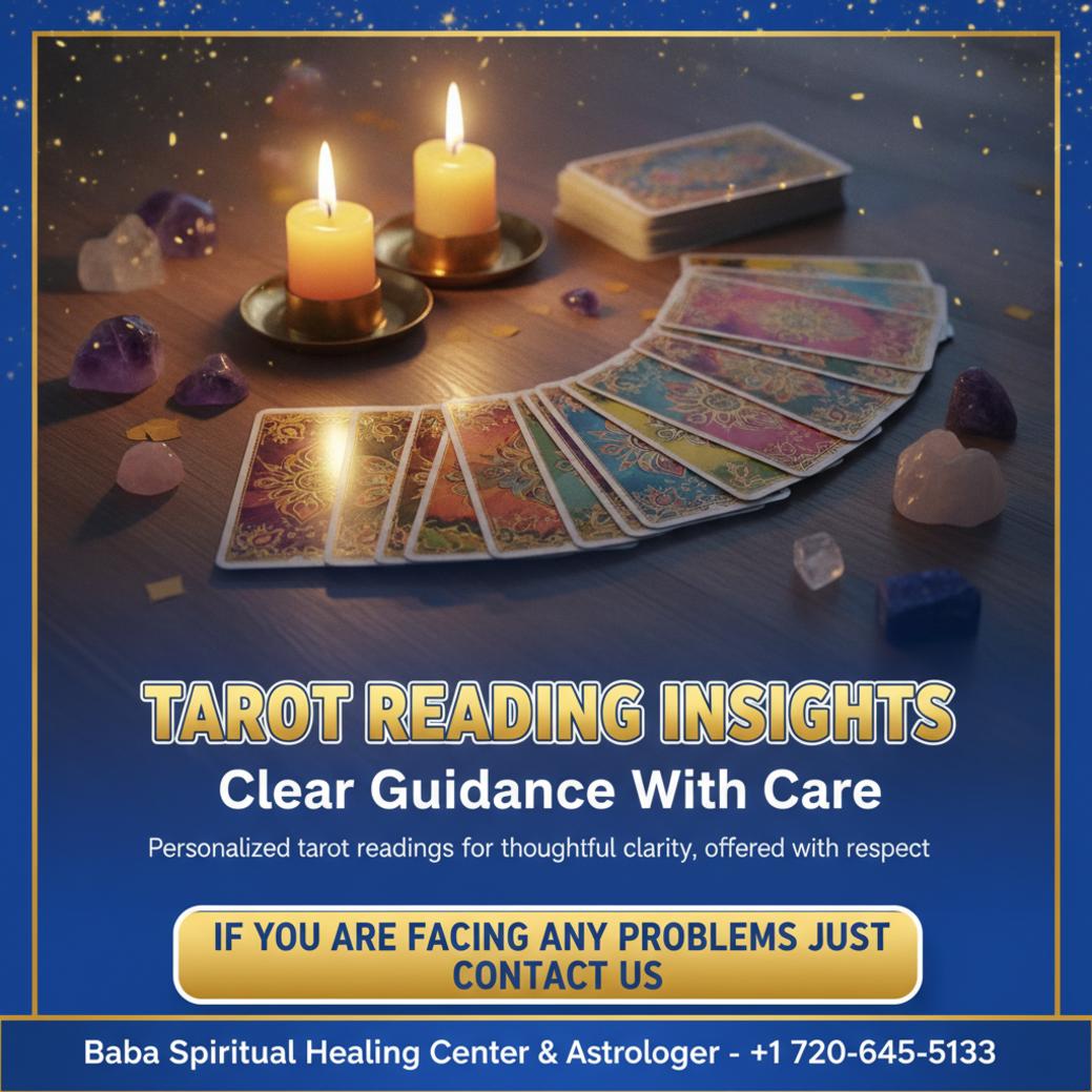 Tarot cards spread on table with candlelight in Arvada spa setting