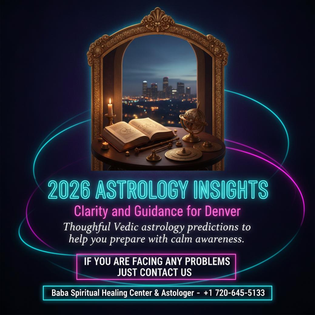 What 2026 Vedic Astrology Predictions Mean for Denver, CO Open vedic astrology book with traditional tools in Denver CO room