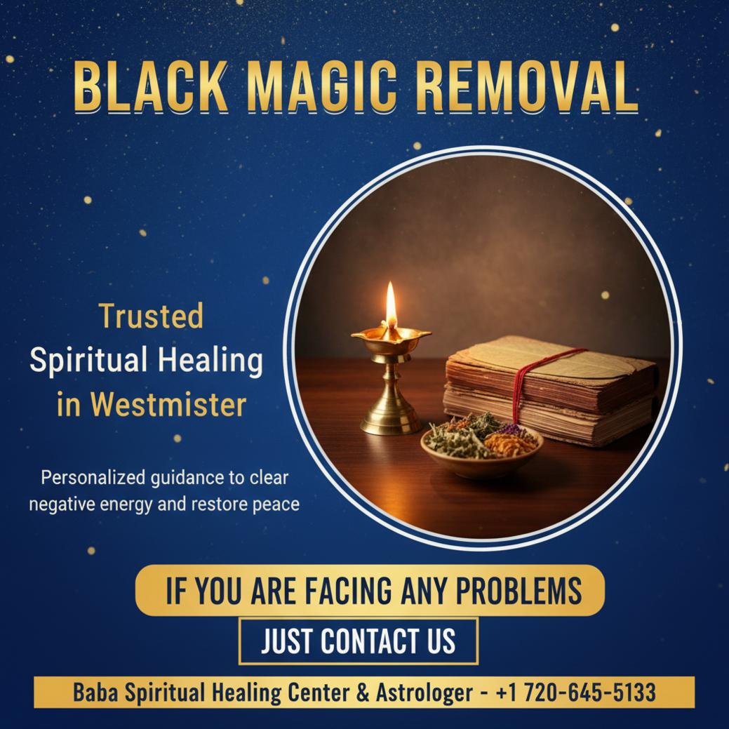 Black magic removal setup with Vedic items in Westminster setting