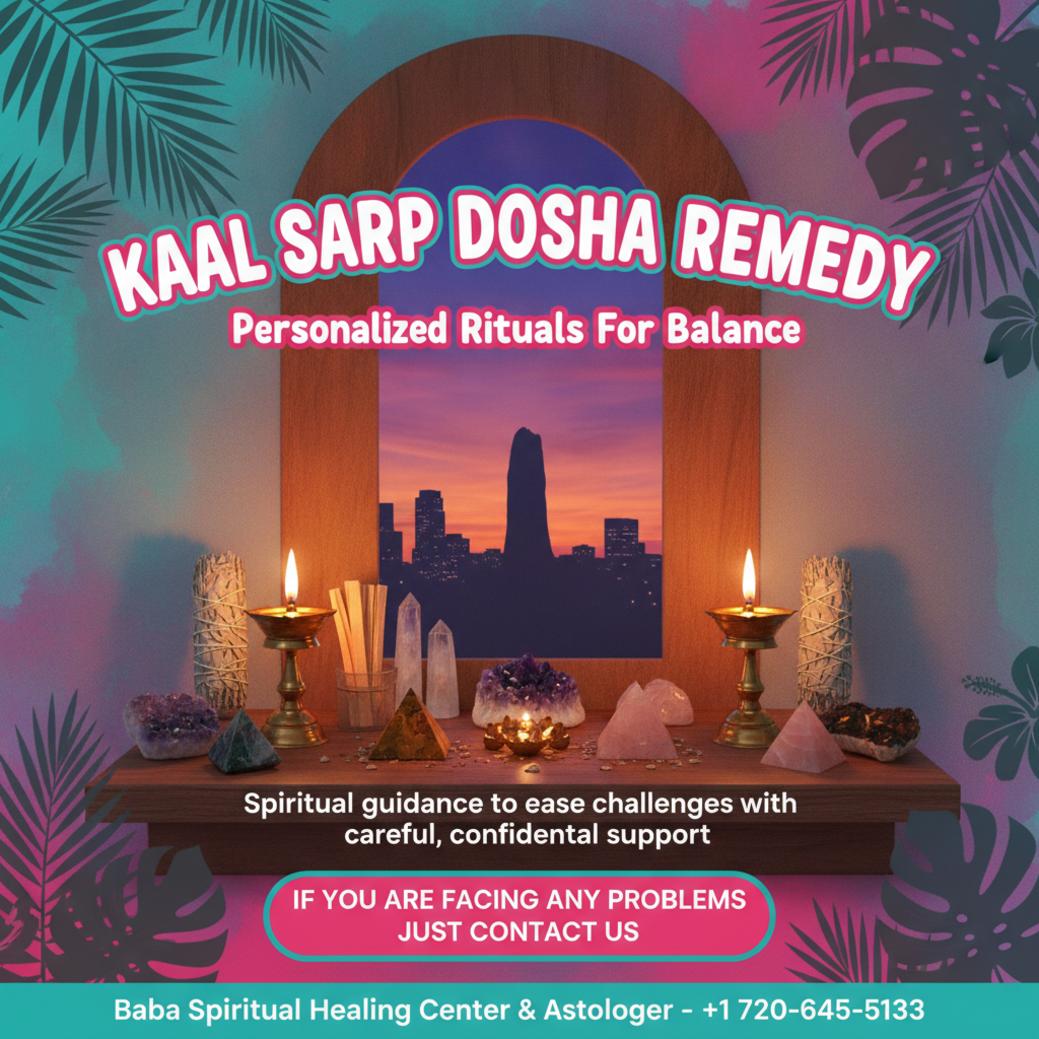 Traditional altar for kaal sarp dosha remedy in Lone Tree, CO calm setting