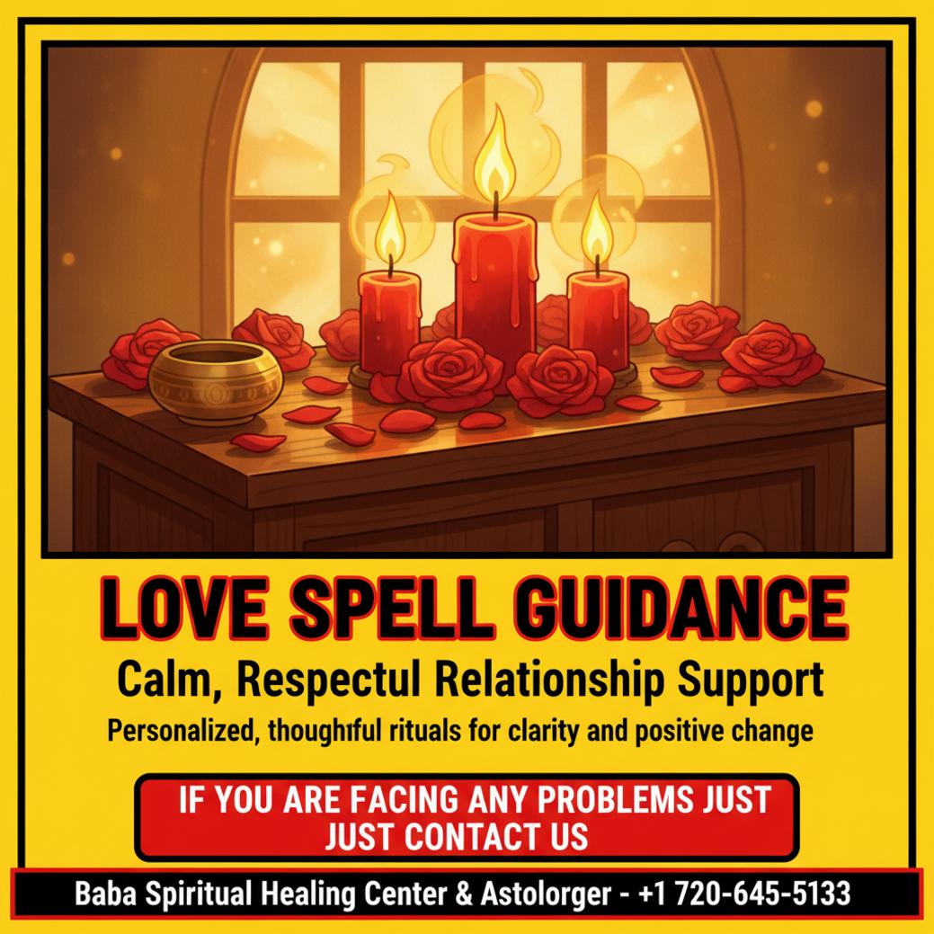 Peaceful altar with candles and rose petals for love spell guidance Colorado
