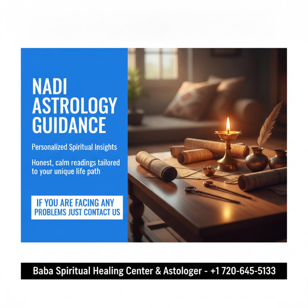 Nadi astrology palm-leaf manuscripts on wooden table Greenwood Village