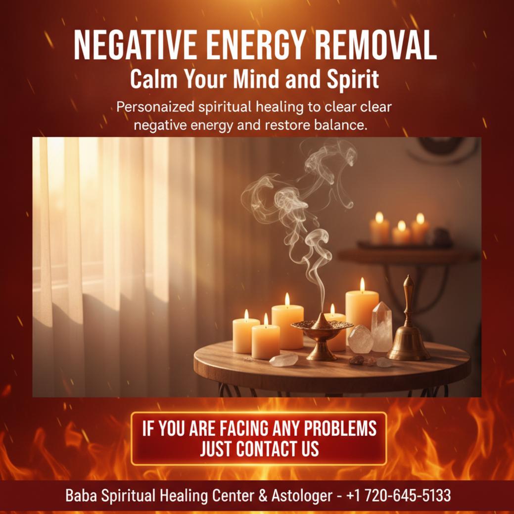 peaceful spiritual healing setup for negative energy removal in Arvada