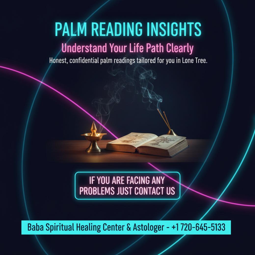 Palm reading items on wooden table for lone tree spiritual session