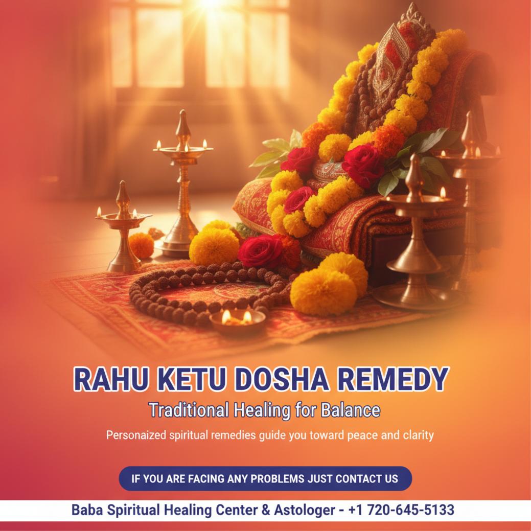 Rahu ketu dosha remedy altar with lamps and beads Castle Rock