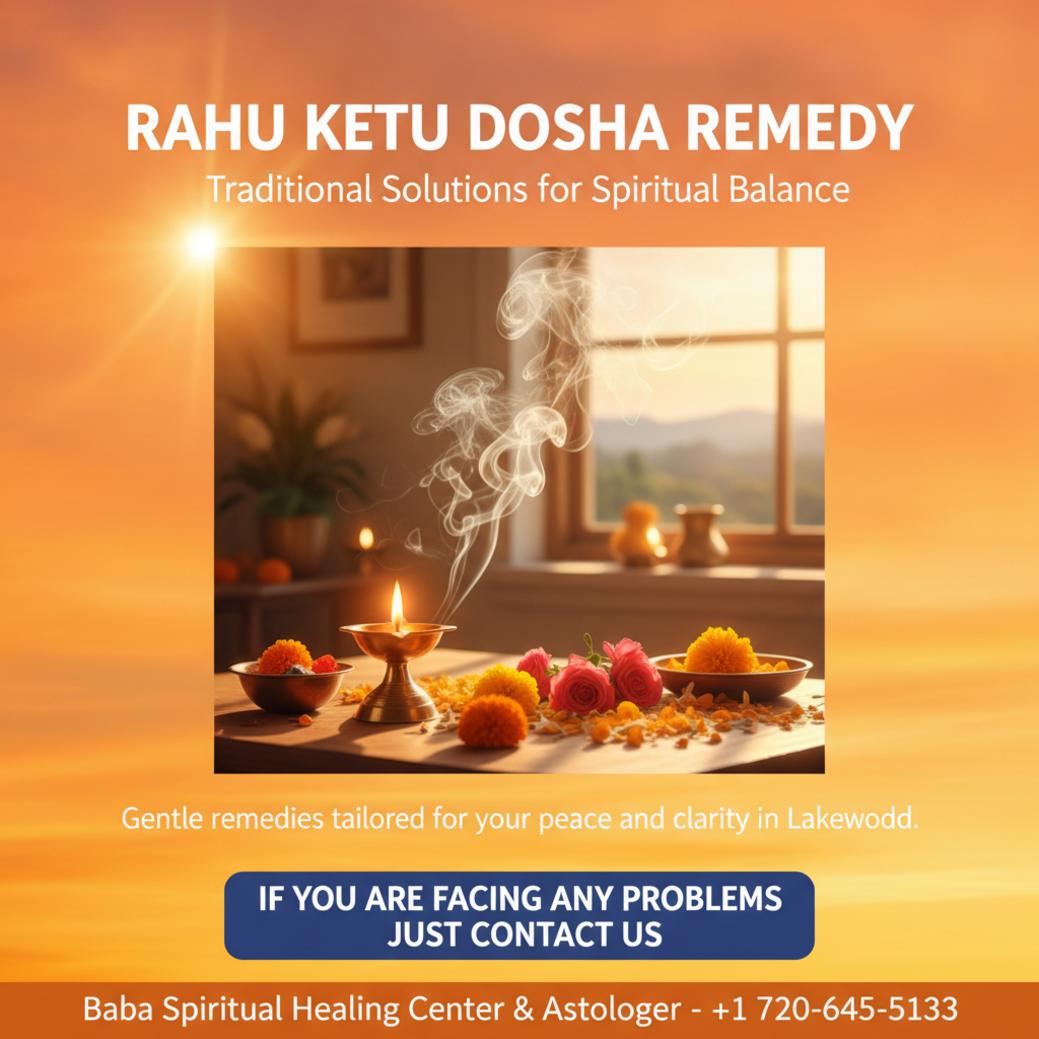 Rahu Ketu dosha remedy altar with traditional Vedic items in Lakewood