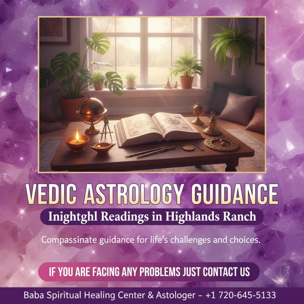 Traditional vedic astrology tools and book for Highlands Ranch reading