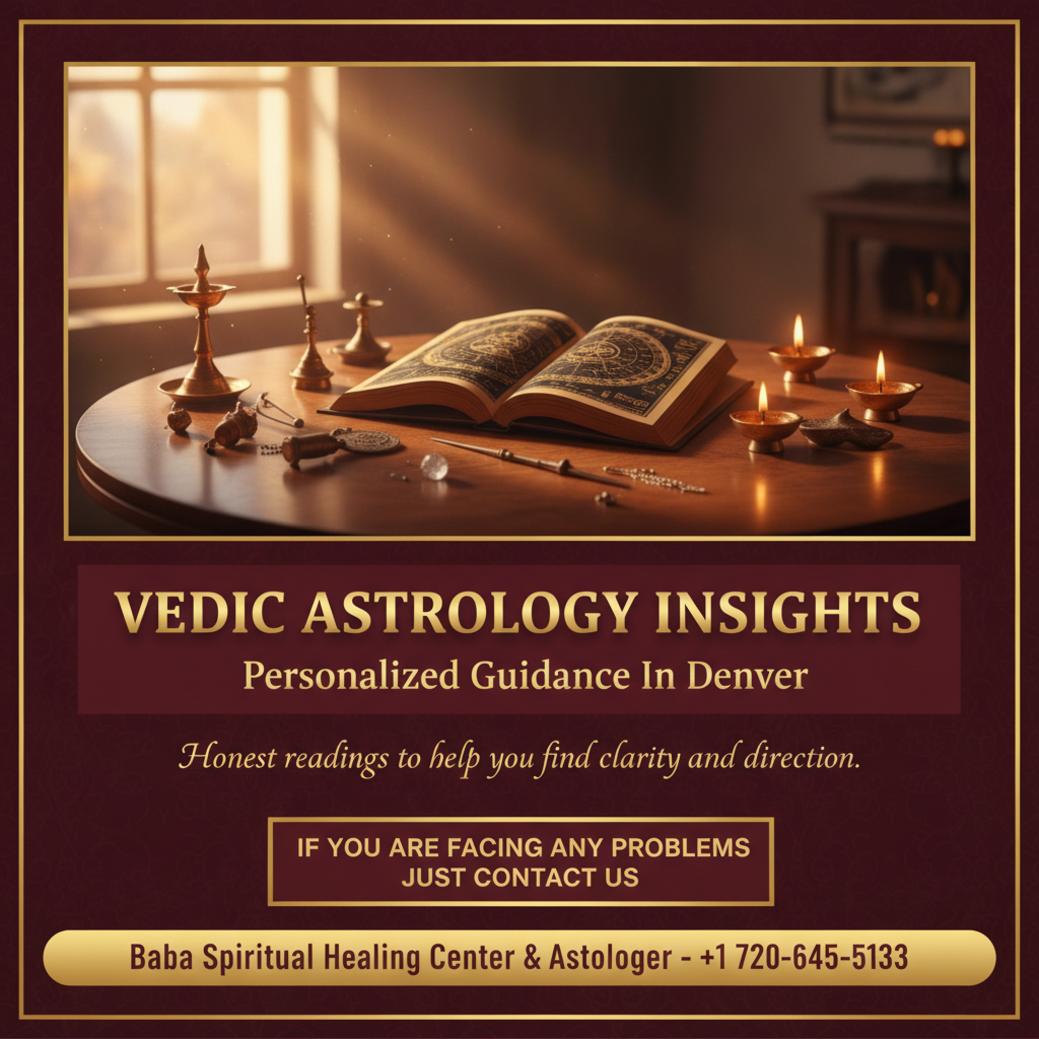 How Vedic Astrology in Denver Can Guide Your Next Step Open vedic astrology chart and tools on wood table in Denver room