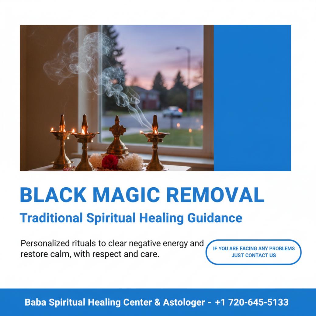 Altar setup with incense and lamps for black magic removal in Littleton