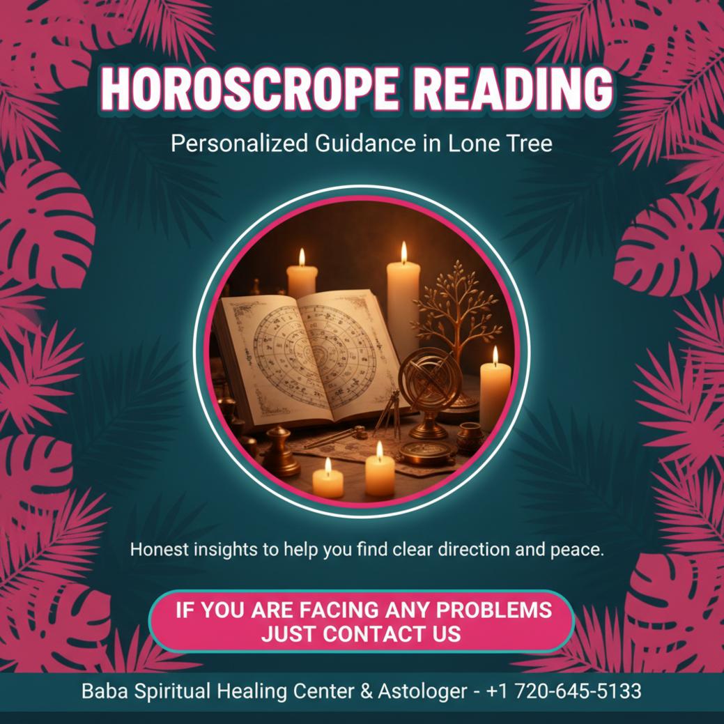 Warm candlelit room with horoscope reading tools in Lone Tree, CO